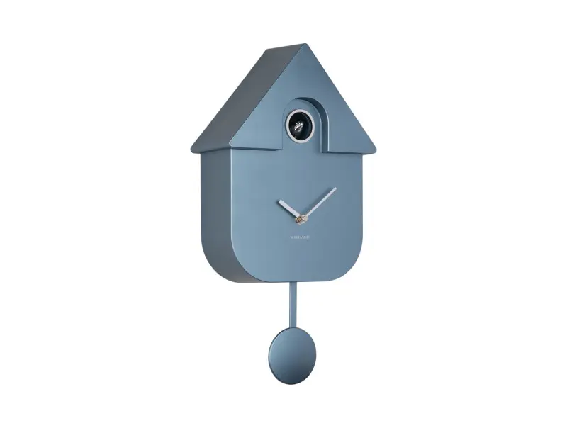 Horloge murale Coucou Moderne ABS métallisé bleu foncé