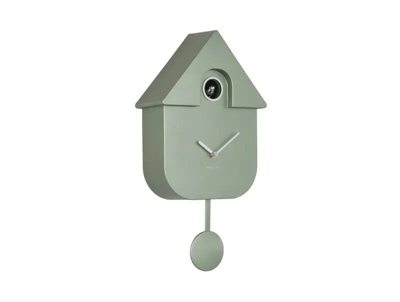 Horloge murale Coucou moderne ABS métallisé jungle vert