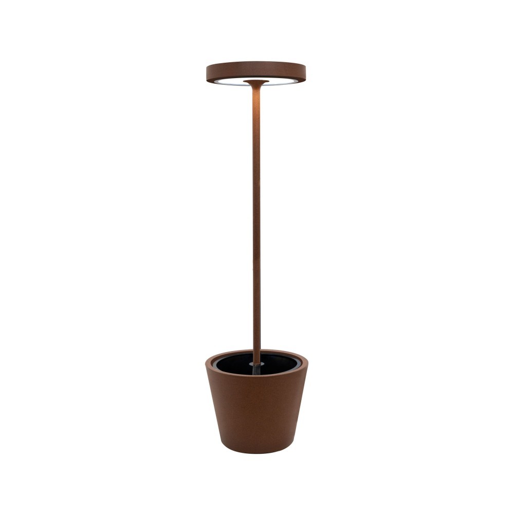POLDINA REVERSO L FLOOR LAMP RF WITH VASE 10W DYNAMIC WHITE - PD -IP65- SAGE CORTEN CONTROL INC