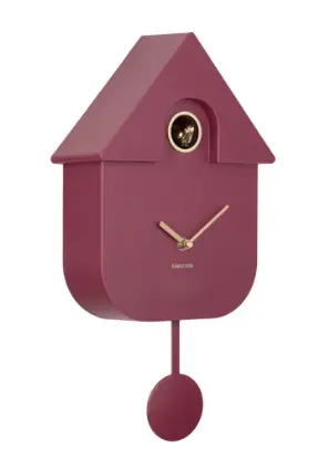 Wall Clock Modern Cuckoo Oro Dark
