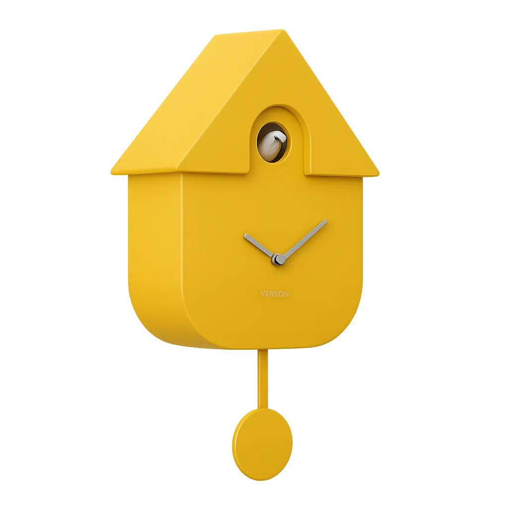 Horloge murale Coucou Moderne ABS brigh jaune