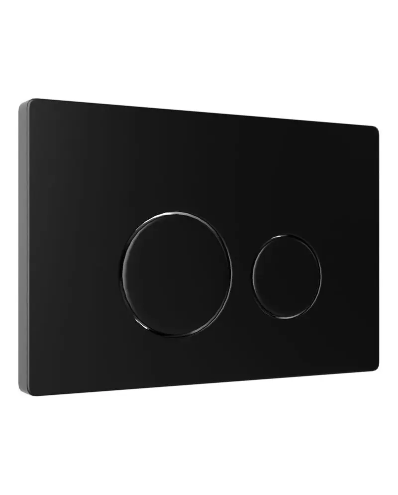 PLAQUE DE COMMANDE WC NOIR MAT