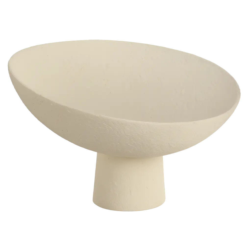 Dish On Base Ø38,5X17,5 Cm Ota Cream