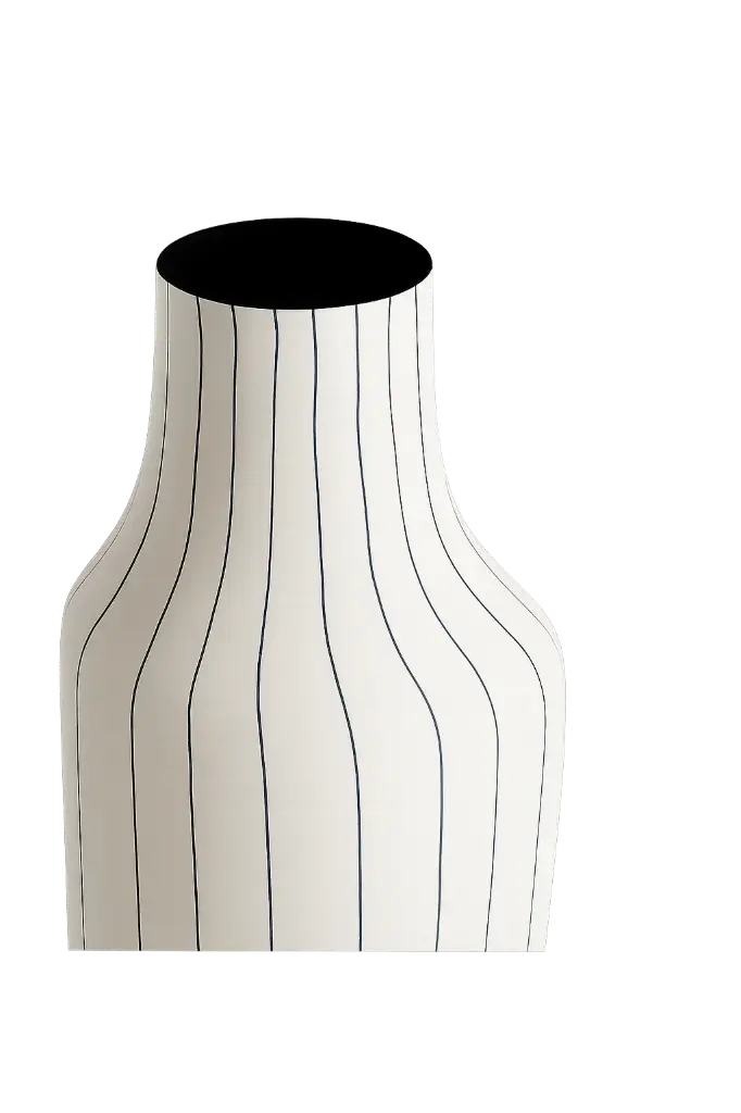 Vase Deco Ø27X49 Cm Sindo Shiny White+Black