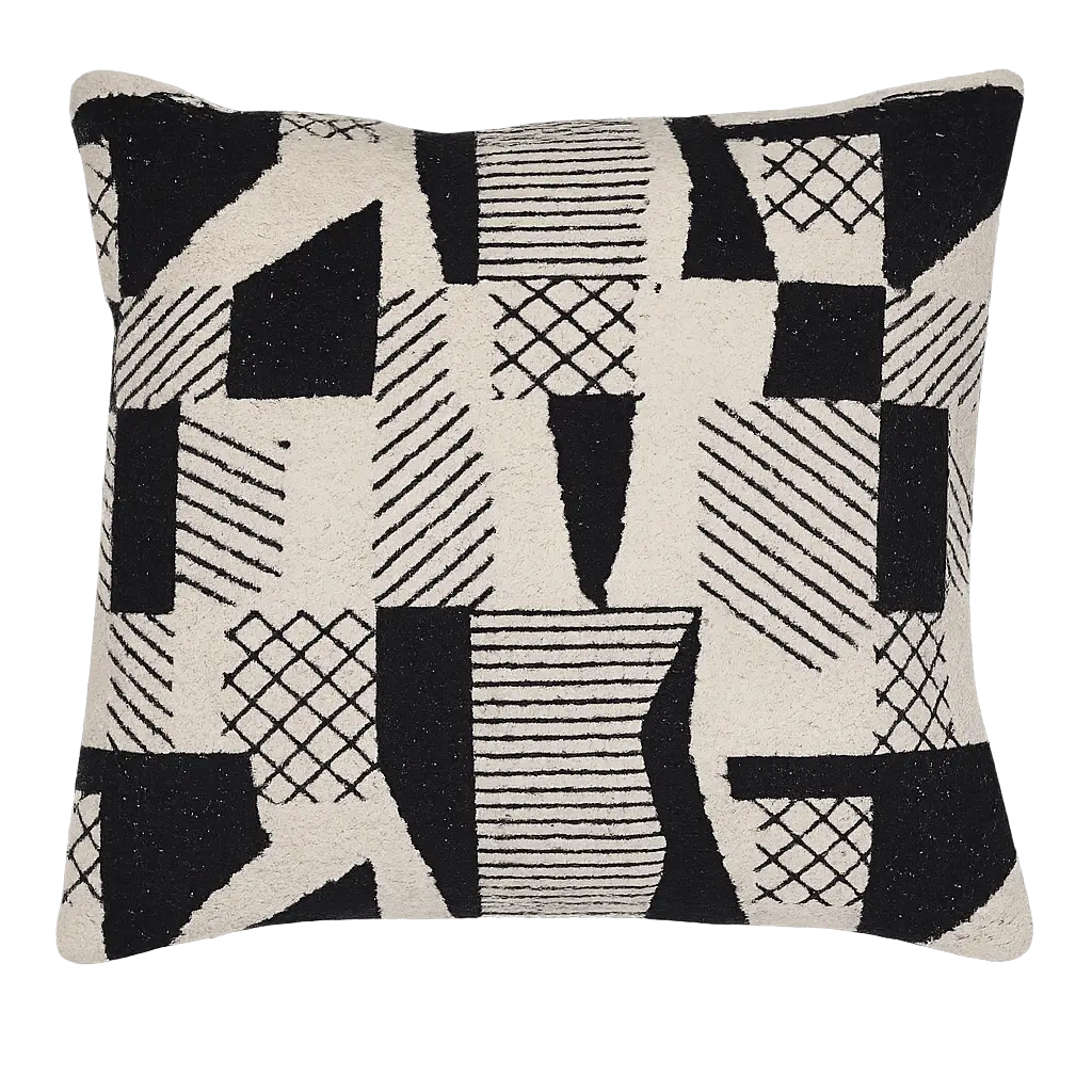 Coussin 45X45 Cm Cesena Black+Beige