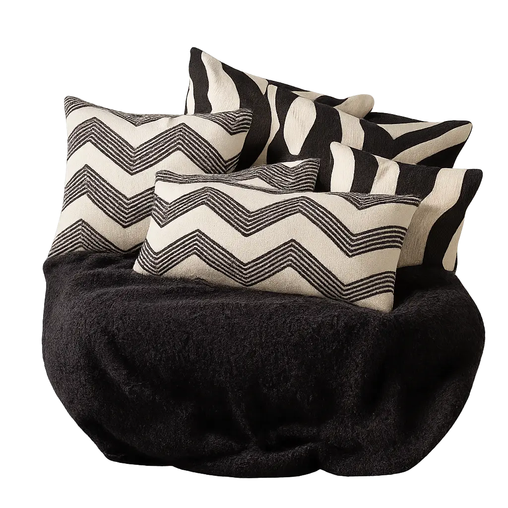 Cushion 45X45 Cm Bendigo Beige+Gold+Black