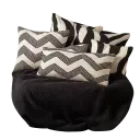 Cushion 45X45 Cm Bendigo Beige+Gold+Black