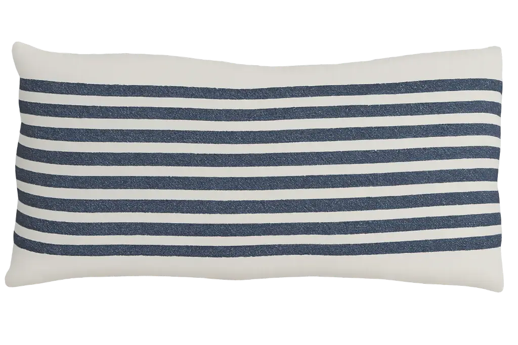 Cushion 60X30 Cm Cinco Cream+Blue
