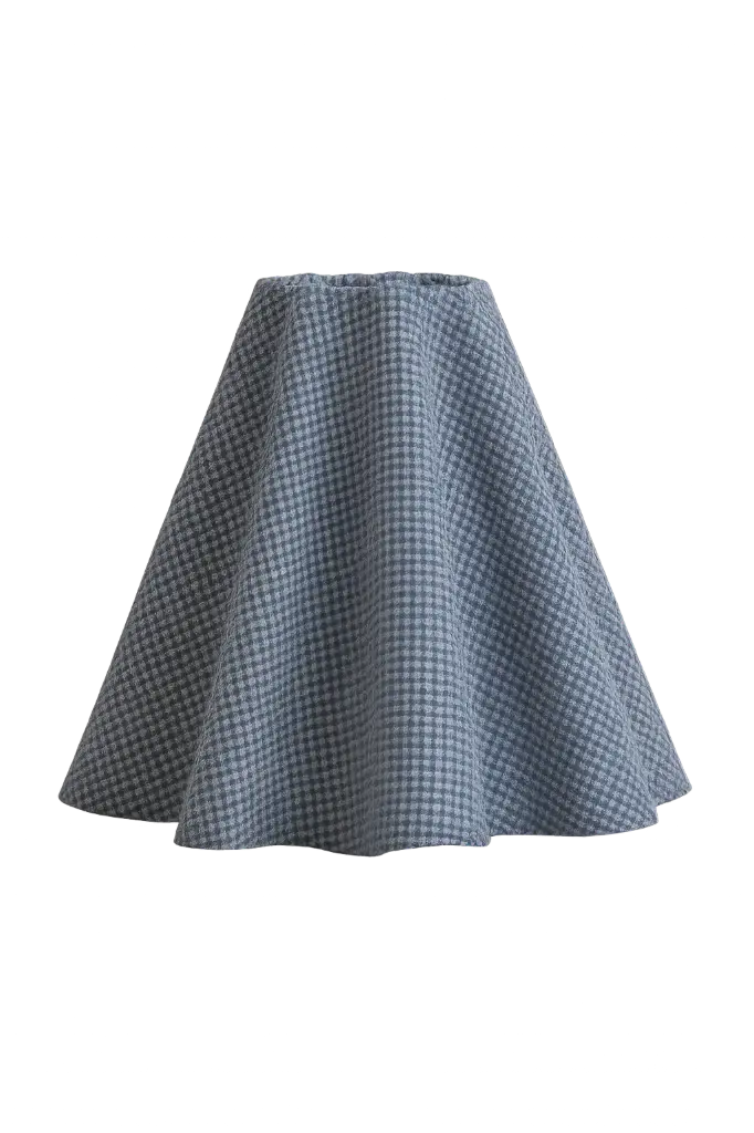 Shade Round Wave 50-18,5-45 Cm Bezaha Linen Black-White