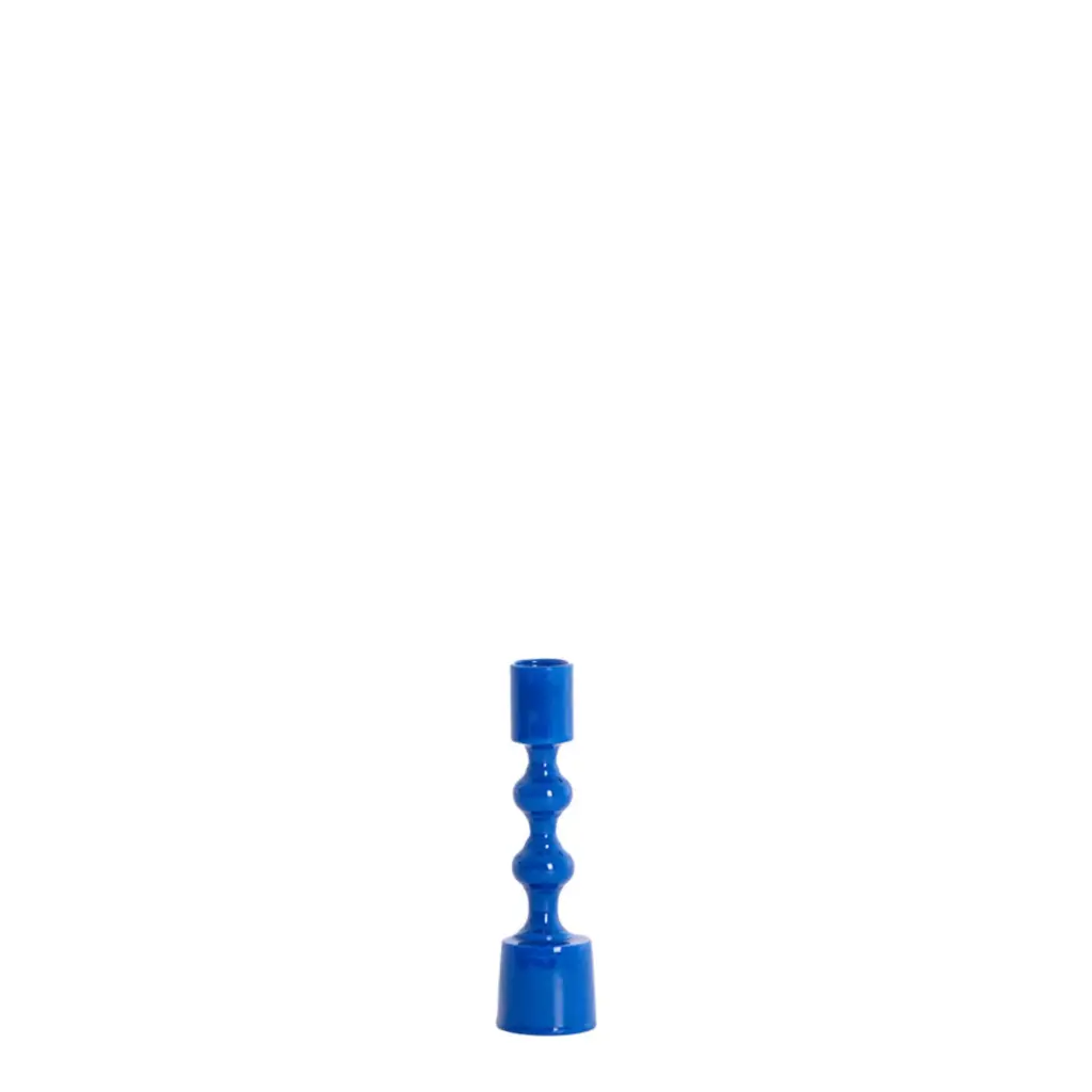 Candle Stick Ø4,5X16 Cm Babimo Shiny Blue