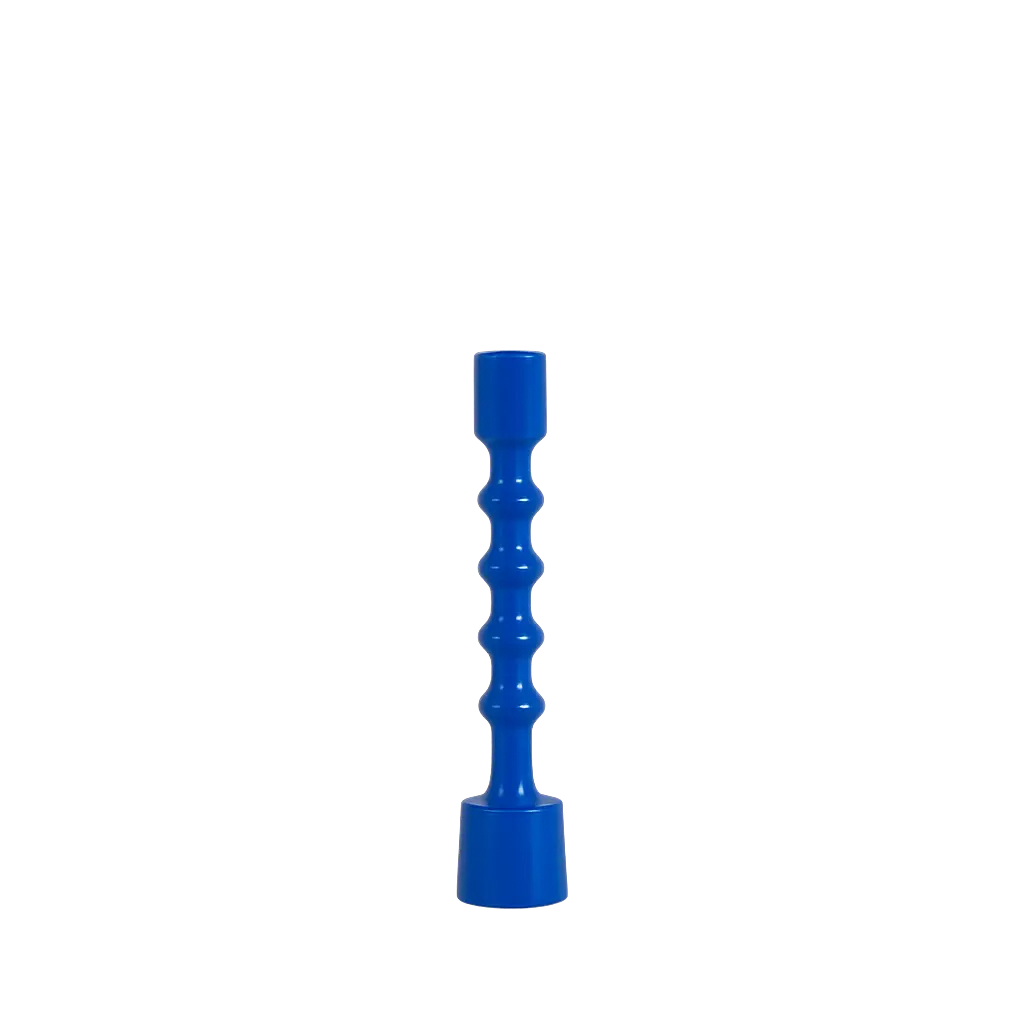 Candle Stick Ø4,5X24 Cm Babimo Shiny Blue