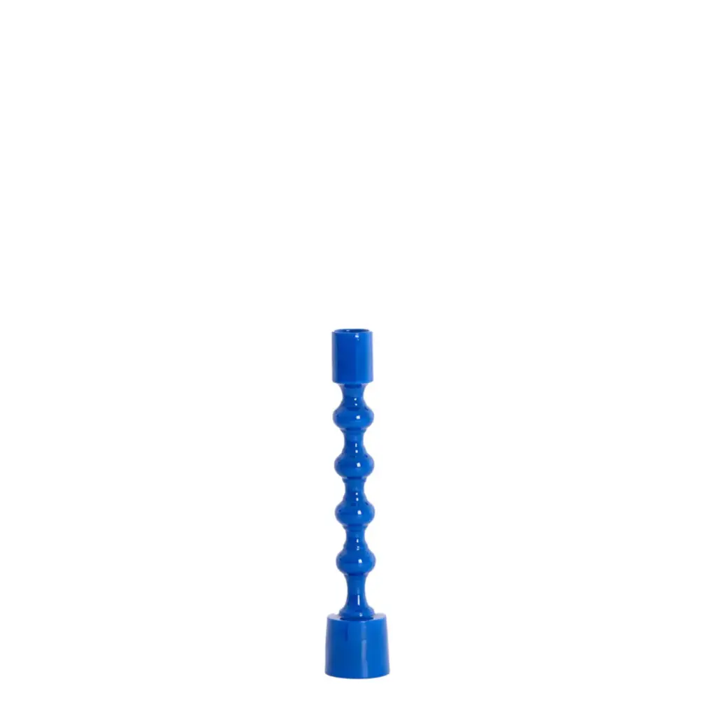 Candle Stick Ø4,5X24 Cm Babimo Shiny Blue