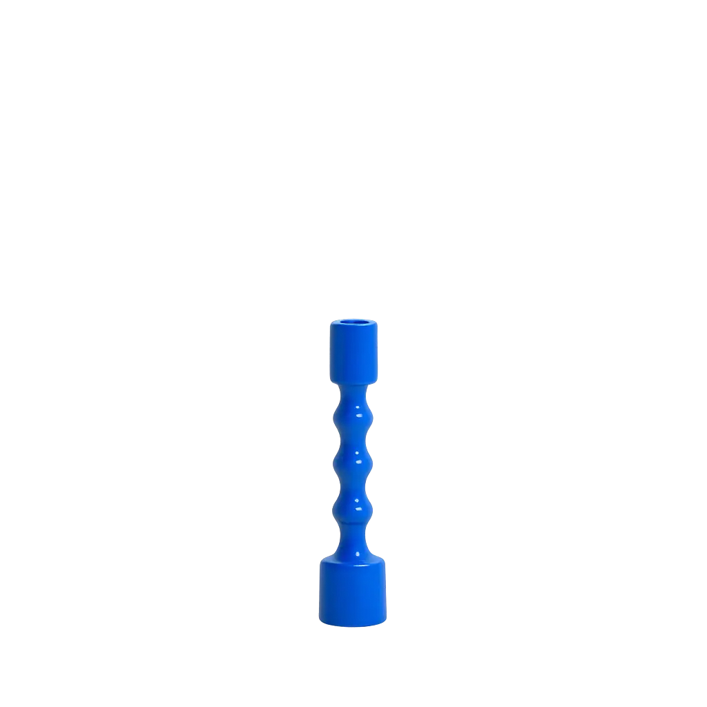 Candle Stick Ø4,5X20 Cm Babimo Shiny Blue