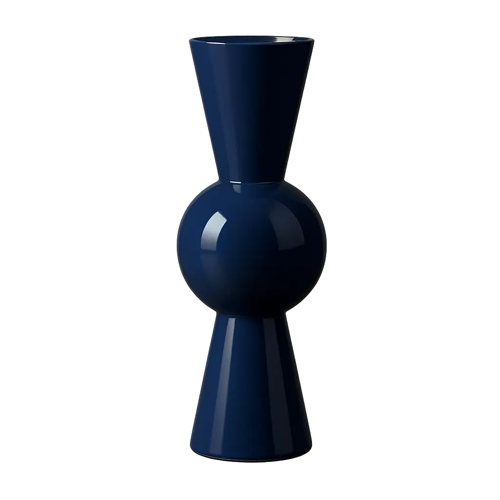 Vase Deco Ø30X75 Cm Chedi Shiny Cobalt Blue