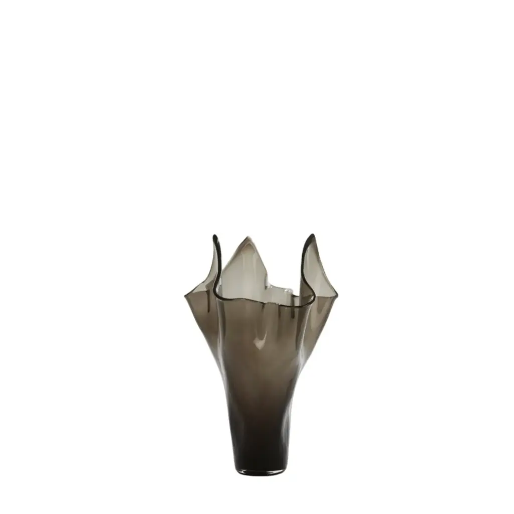 Vase Ø22X40 Cm Aiora Glass Dark Grey
