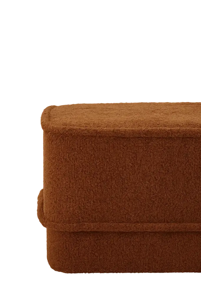 Pouf 40X40X35 Cm Kiki Teddy Terra