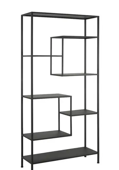 Cabinet Open 101X36X200 Cm Yvana Matt Black