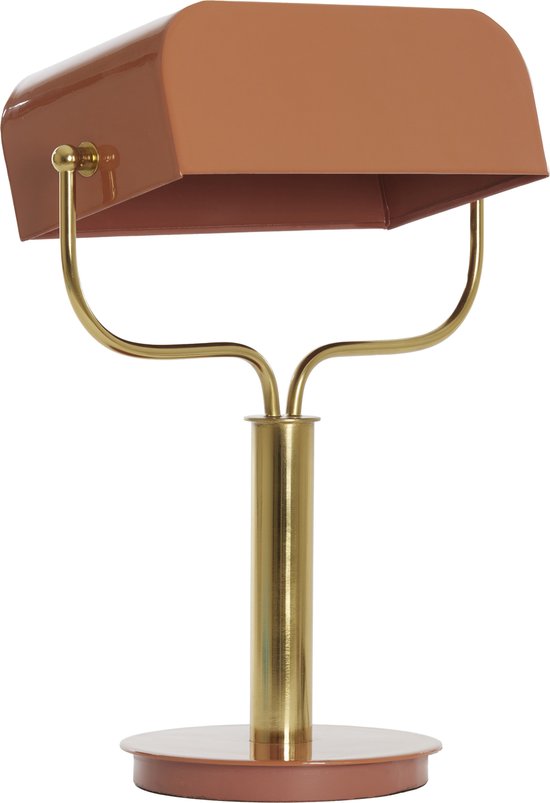 Table Lamp 37X14X43 Cm Shiny Orange+Gold
