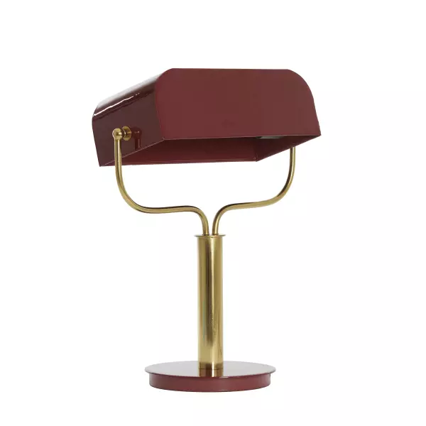 Table Lamp 37X14X43 Cm Ayer Shiny Burgundy+Gold