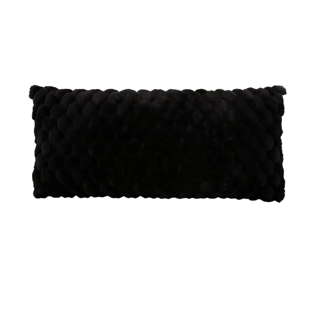 Cushion 60X30 Cm Vienne Velvet Black