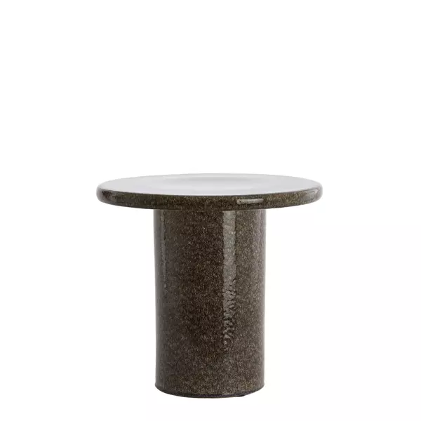 Side Table Ø40,5X35,5 Cm Tudo Ceramics Dark Brown