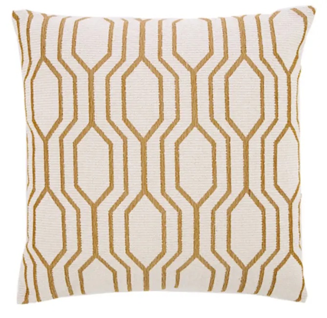 Coussin 45X45 Cm Toplin Cream+Gold