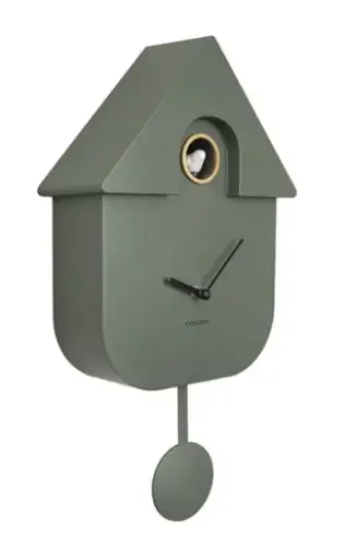 [PR-KA5768GR] Horloge murale Coucou Moderne ABS brigh jaune