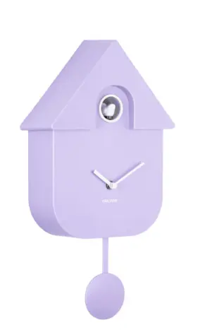[PR-KA5768SP] Horloge murale Coucou Moderne ABS violet doux