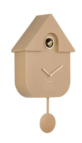 [PR-KA6094BR] Horloge murale Coucou Moderne ABS moccha marron