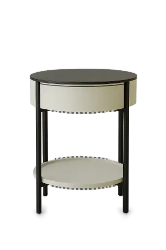 [VP-34AD23118N] TABLE D-APPOINT N.18.PIERRE FRITTÉE NOIRE