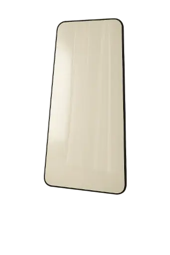 [VP-34BH24983] Grand miroir de pied de conception moderne cadre métallique vieilli