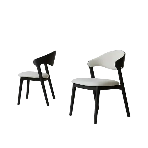 SET 2 CHAISES LEA. BOIS