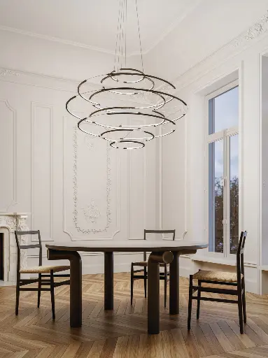 [NE-DRPLNN53] DROP 9 LAMPE A SUSPENSION 1,00 NR 2.270,000 46,00 NOIR MATTE RAL9005 2700K