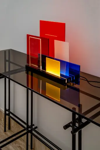 [NE-ONLLWW11] [NEMO LIGHING] ONLINES LAMPE DE TABLE BLANC/DIFFUSEURS COLORES 
