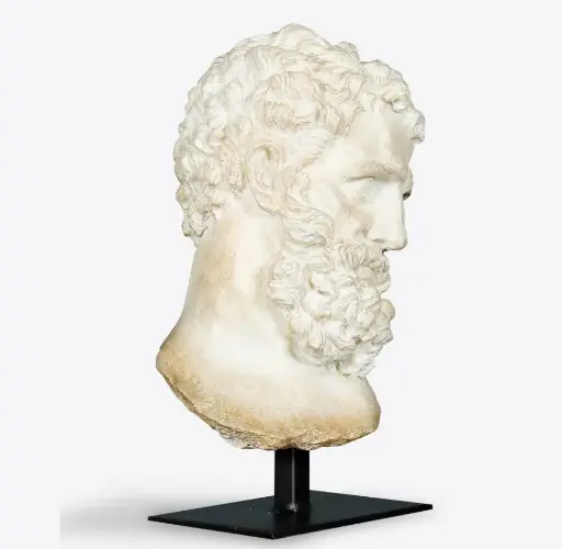 [PU-PWL73843] [PURE WHITE LINES] Hercules Bust on Stand