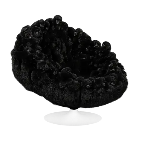 [AP-Gare au gorille] Gare au gorille (Glove ( 110 L x 95 l x 95 H), Noir chromé, Black New-Zealand sheepskin) 