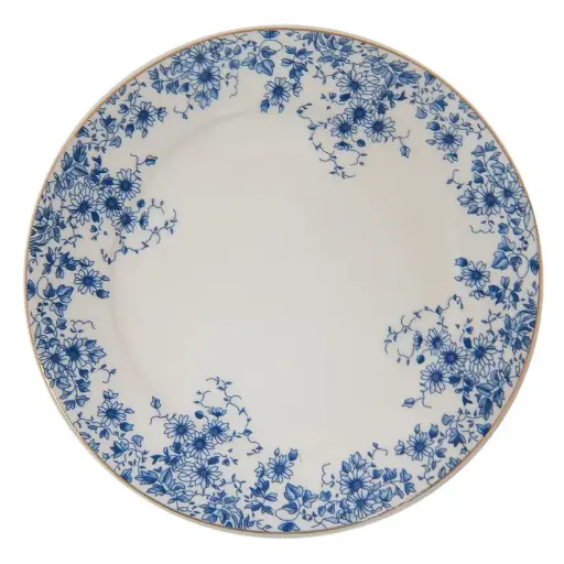 [CL-BFLDP] Assiette pour le Petit Déjeuner Blanc, Bleu Ø 21x2 cm