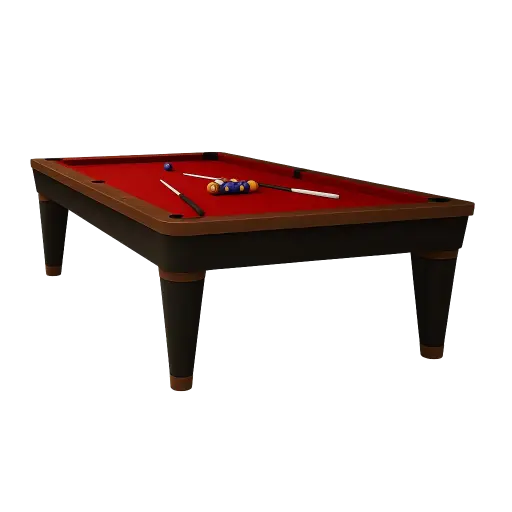 [AT-SO] Table de billard : 4 queues 1 jeu de billes + triangle + porte-queue + craie