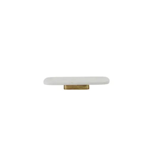 [LL-6337126] Plat sur socle 36x16,5x5 cm Marbre LABADE blanc-bronze antique