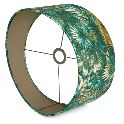 [LL-2240943] Abat-jour cylindrique 40-40-30 cm XENIA FLORA vert