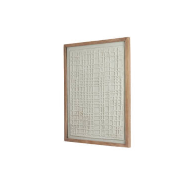 [LL-7492043] Décoration murale 74x2x90 cm HAIKU papier mâché crème