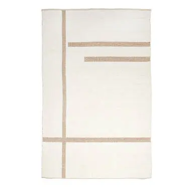 [LL-6890343] Tapis 230x160 cm BUKIT laine crème+jute naturel