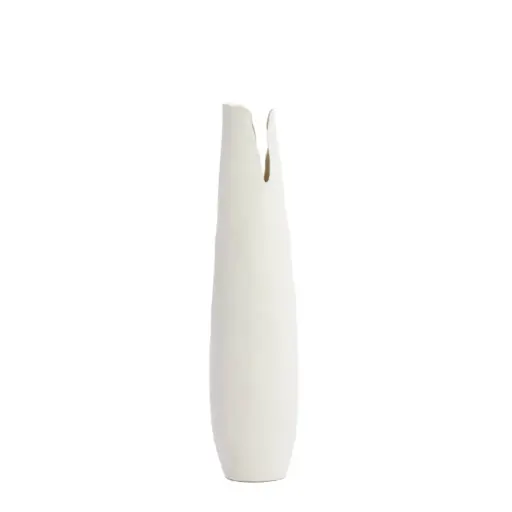 [LL-5756113] Vase déco 19,5x19x92 cm MESA céramique crème