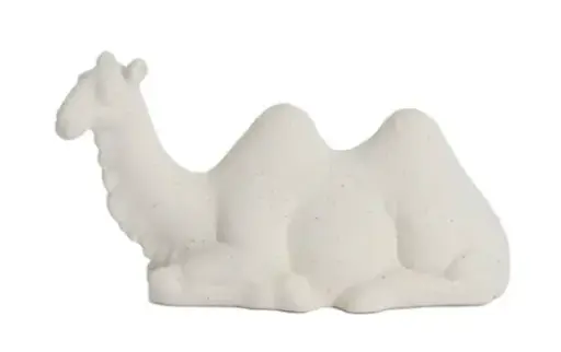 [LL-7491343] Ornement 26x10x15 cm Céramique CAMEL mat crème