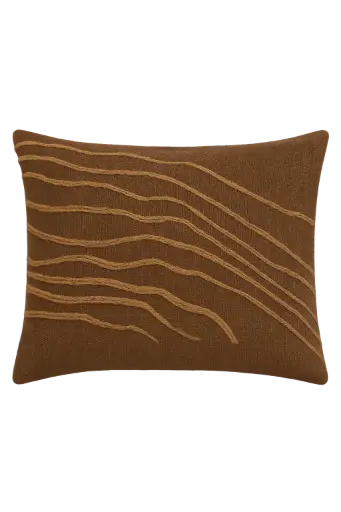 [LL-6873083] Coussin 45x45 cm CASTRO brun foncé + sable