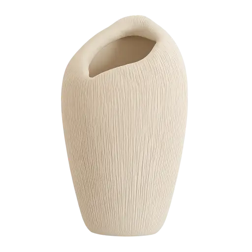 [LL-5732343] Vase déco 34x28x21 cm DENISA crème