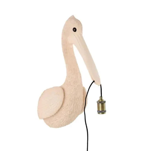 [LL-3129195] Applique murale 33x28x63 cm PELICAN rose clair