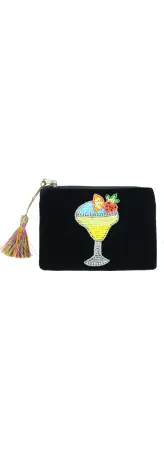 [HO-6543-2] POCHETTE À PERLES "COCKTAIL" JAUNE