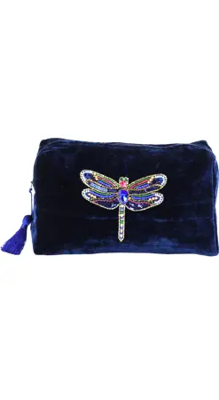 [HO-6575-2] PETITS SACS "DRAGONFLY DREAMS" BLEU FONCE
