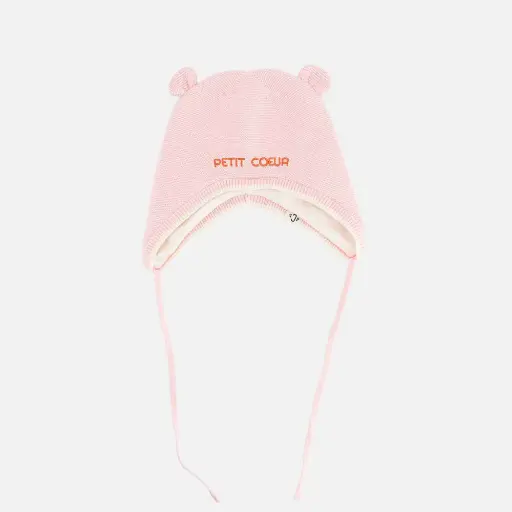 [CH-BABY-BO-PETITCOEUR-PINK-S1] Bonnet Bébé Petit Coeur Rose 3-9 mois